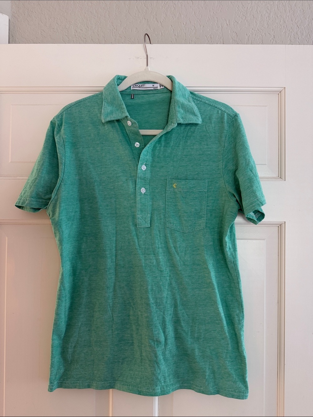Criquet Teal-Green Short Sleeve Polo